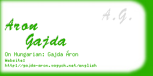 aron gajda business card