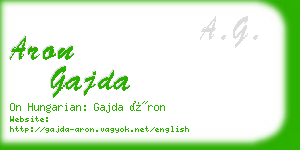 aron gajda business card